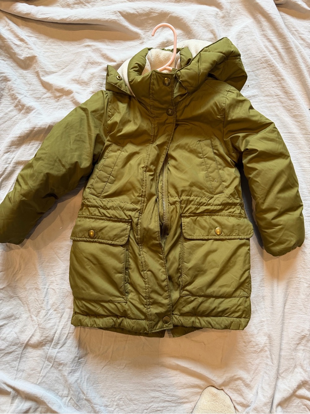 Kids J. Crew Green winter parka sz 4-5